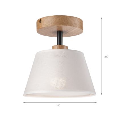 Brilagi - Lampadario a plafone ANTHONY 1xE14/60W/230V quercia/bianco