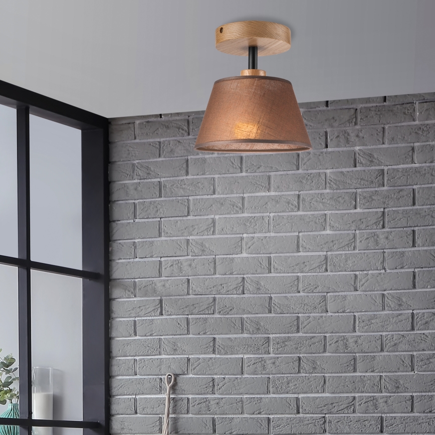 Brilagi - Lampadario a plafone ANTHONY 1xE14/60W/230V quercia/marrone