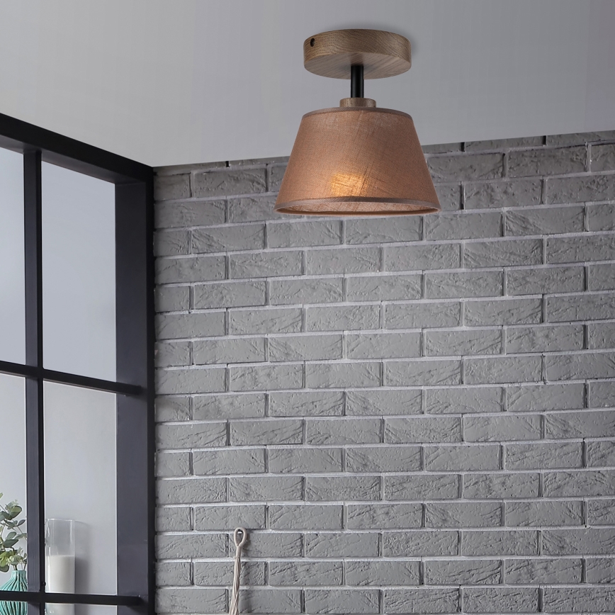 Brilagi - Lampadario a plafone ANTHONY 1xE14/60W/230V quercia/marrone