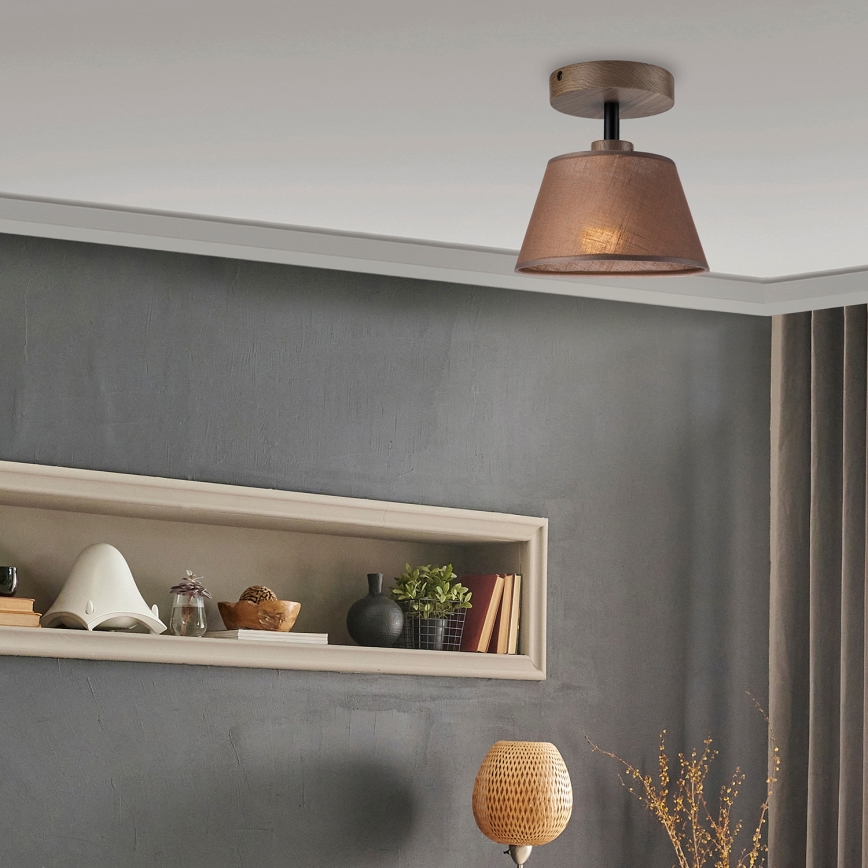 Brilagi - Lampadario a plafone ANTHONY 1xE14/60W/230V quercia/marrone