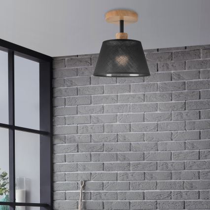 Brilagi - Lampadario a plafone ANTHONY 1xE14/60W/230V quercia/nero