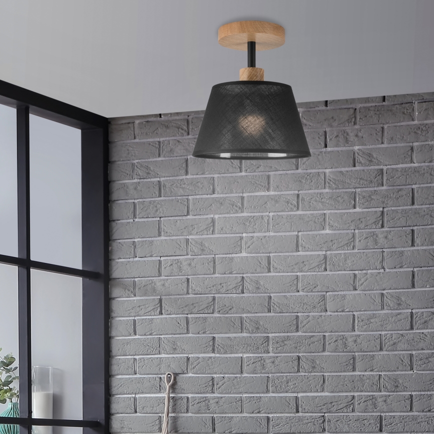 Brilagi - Lampadario a plafone ANTHONY 1xE14/60W/230V quercia/nero
