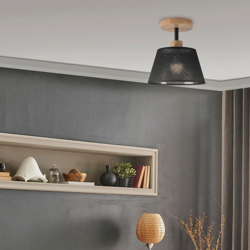Brilagi - Lampadario a plafone ANTHONY 1xE14/60W/230V quercia/nero
