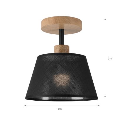 Brilagi - Lampadario a plafone ANTHONY 1xE14/60W/230V quercia/nero