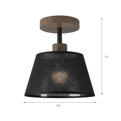 Brilagi - Lampadario a plafone ANTHONY 1xE14/60W/230V quercia/nero