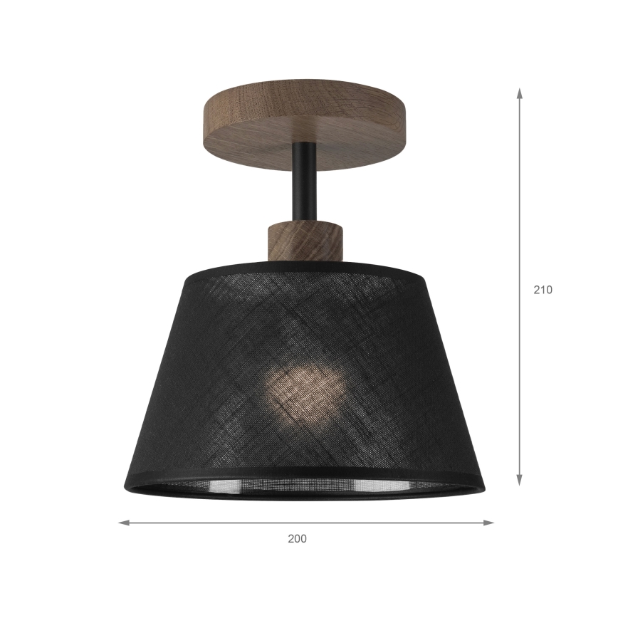 Brilagi - Lampadario a plafone ANTHONY 1xE14/60W/230V quercia/nero