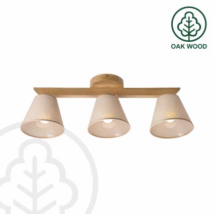 Brilagi - Lampadario a plafone ANTHONY 3xE14/40W/230V quercia/beige