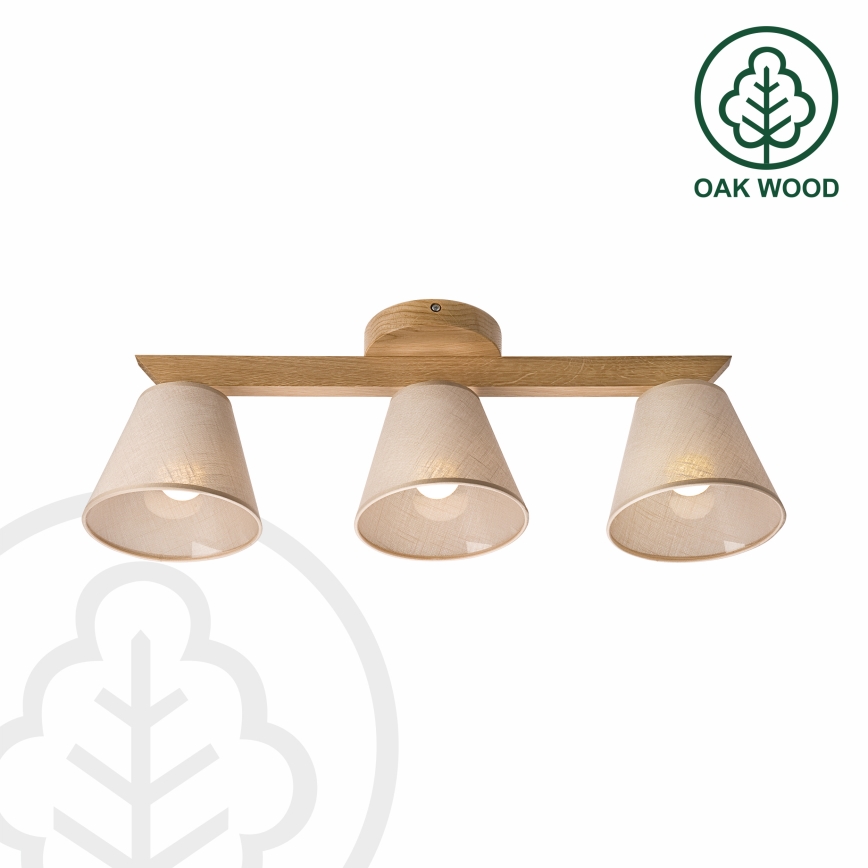 Brilagi - Lampadario a plafone ANTHONY 3xE14/40W/230V quercia/beige