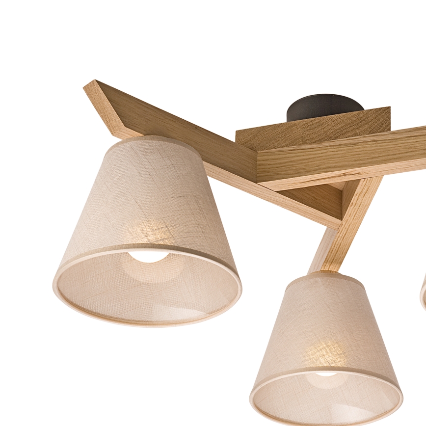 Brilagi - Lampadario a plafone ANTHONY 3xE14/40W/230V quercia/beige