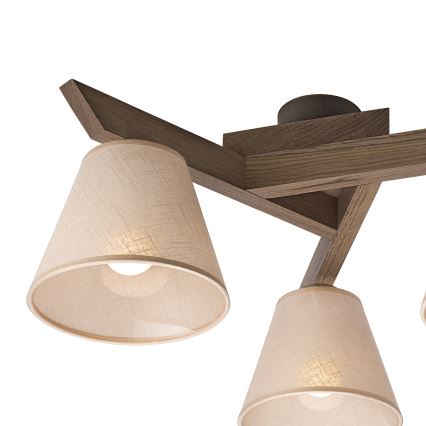 Brilagi - Lampadario a plafone ANTHONY 3xE14/40W/230V quercia/beige