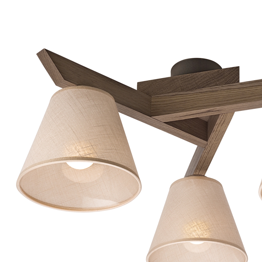 Brilagi - Lampadario a plafone ANTHONY 3xE14/40W/230V quercia/beige