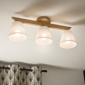 Brilagi - Lampadario a plafone ANTHONY 3xE14/40W/230V quercia/bianco