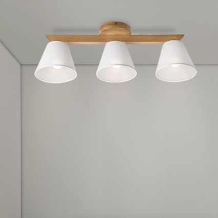 Brilagi - Lampadario a plafone ANTHONY 3xE14/40W/230V quercia/bianco