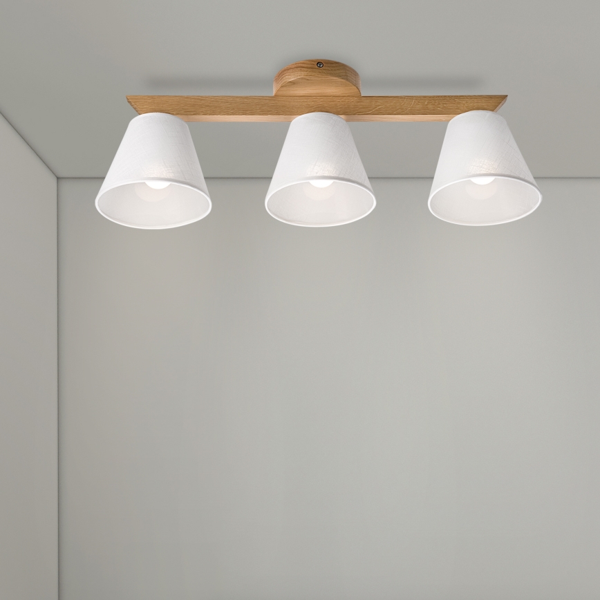 Brilagi - Lampadario a plafone ANTHONY 3xE14/40W/230V quercia/bianco
