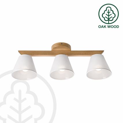 Brilagi - Lampadario a plafone ANTHONY 3xE14/40W/230V quercia/bianco