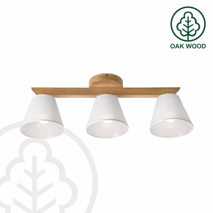 Brilagi - Lampadario a plafone ANTHONY 3xE14/40W/230V quercia/bianco