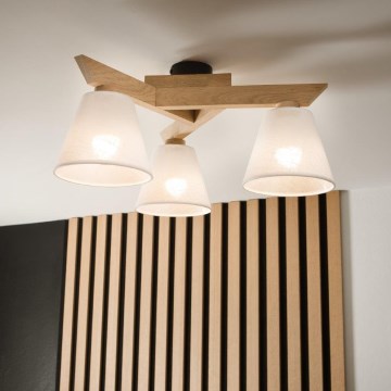 Brilagi - Lampadario a plafone ANTHONY 3xE14/40W/230V quercia/bianco