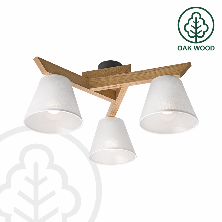 Brilagi - Lampadario a plafone ANTHONY 3xE14/40W/230V quercia/bianco