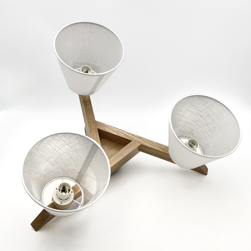 Brilagi - Lampadario a plafone ANTHONY 3xE14/40W/230V quercia/bianco