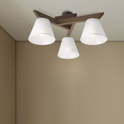 Brilagi - Lampadario a plafone ANTHONY 3xE14/40W/230V quercia/bianco