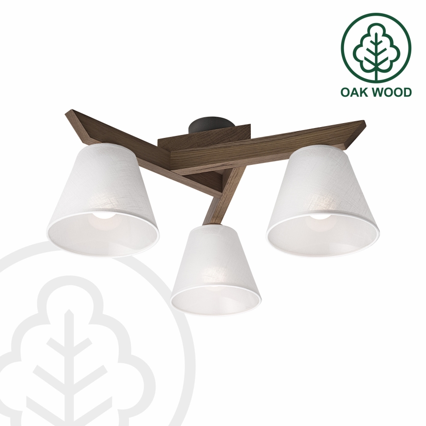 Brilagi - Lampadario a plafone ANTHONY 3xE14/40W/230V quercia/bianco