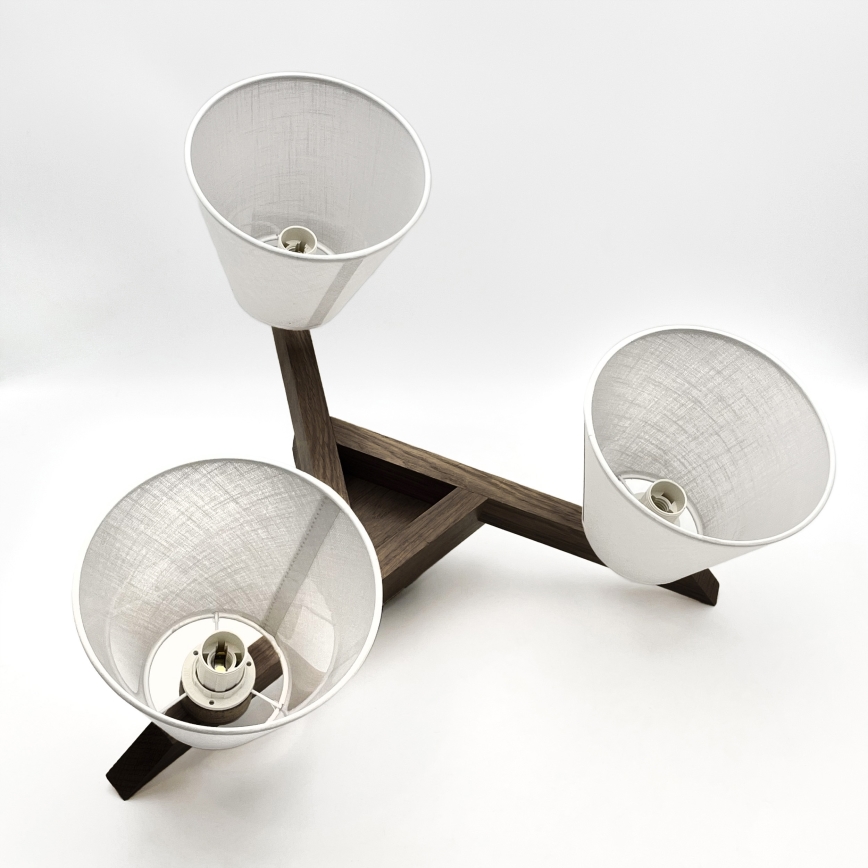 Brilagi - Lampadario a plafone ANTHONY 3xE14/40W/230V quercia/bianco