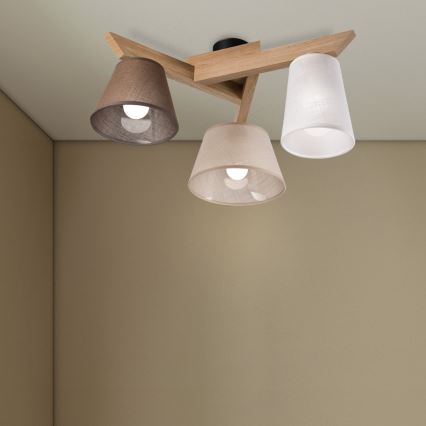 Brilagi - Lampadario a plafone ANTHONY 3xE14/40W/230V quercia