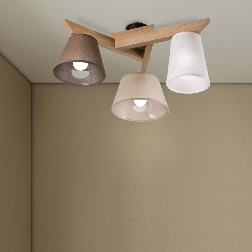 Brilagi - Lampadario a plafone ANTHONY 3xE14/40W/230V quercia