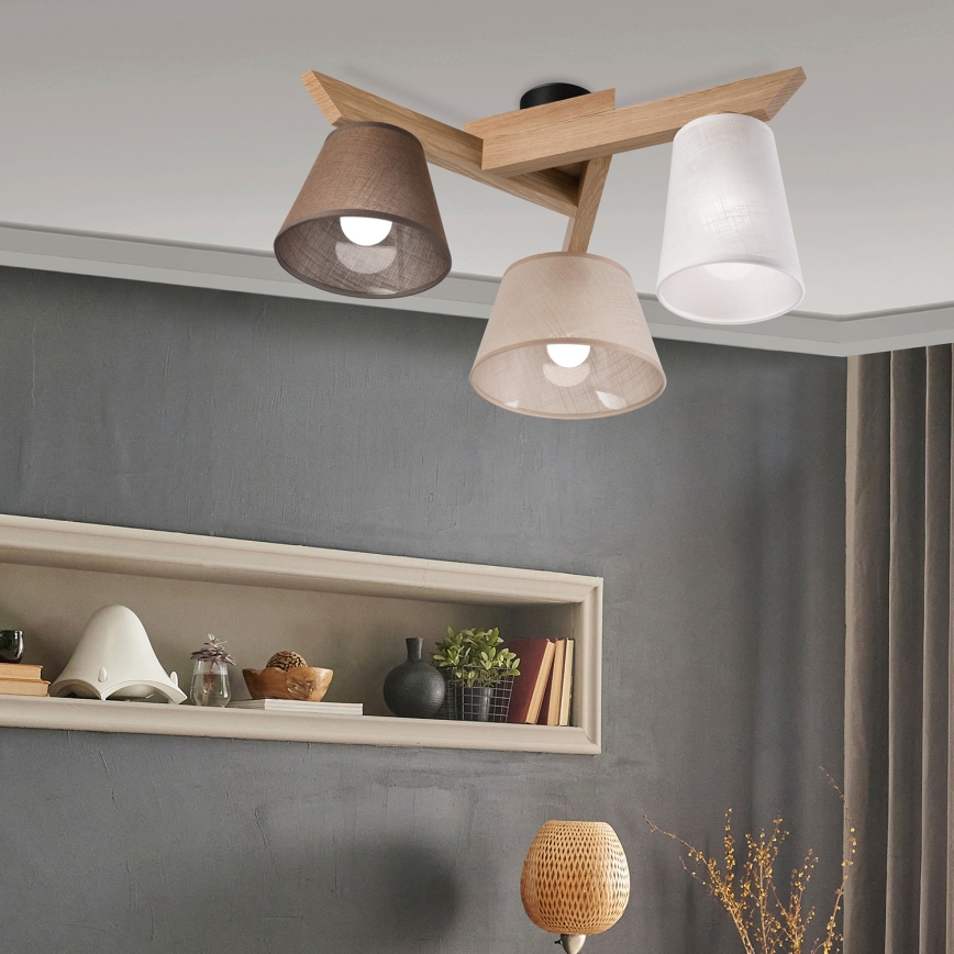 Brilagi - Lampadario a plafone ANTHONY 3xE14/40W/230V quercia