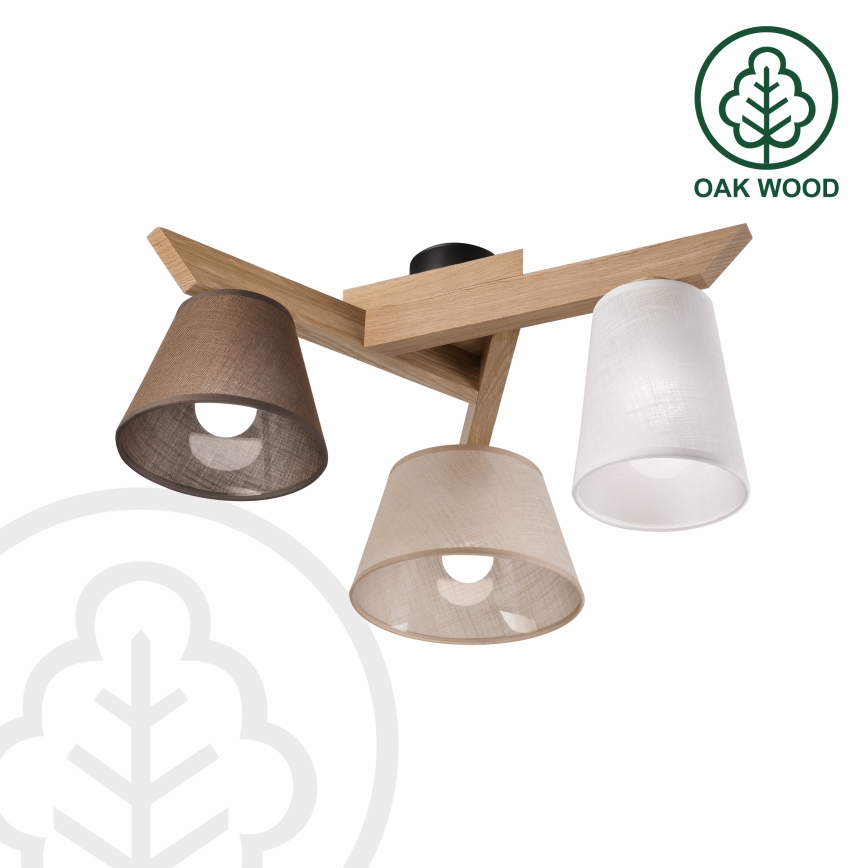 Brilagi - Lampadario a plafone ANTHONY 3xE14/40W/230V quercia