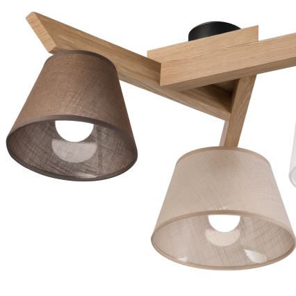 Brilagi - Lampadario a plafone ANTHONY 3xE14/40W/230V quercia