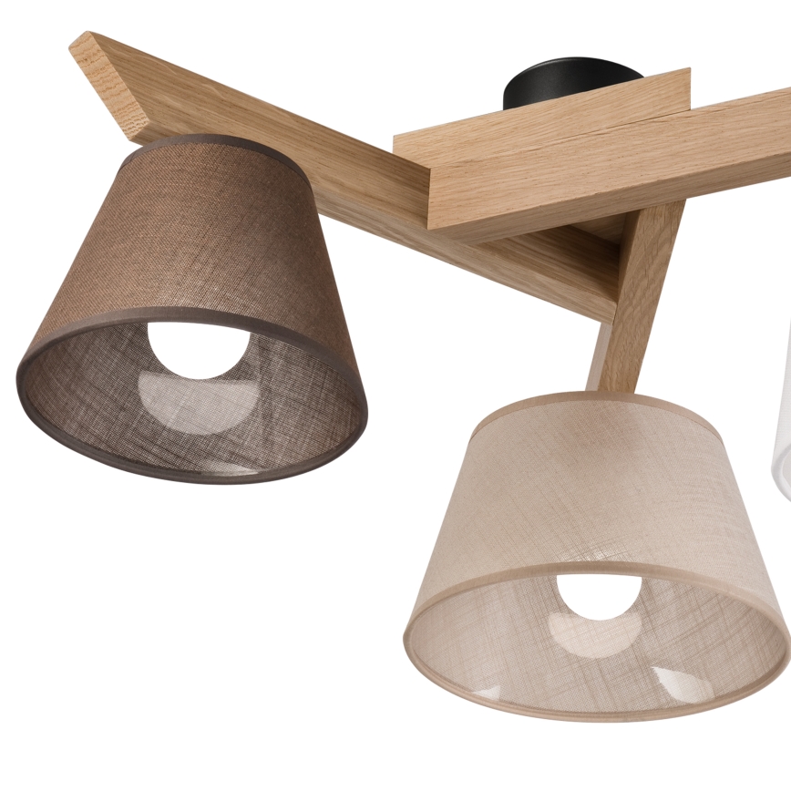 Brilagi - Lampadario a plafone ANTHONY 3xE14/40W/230V quercia