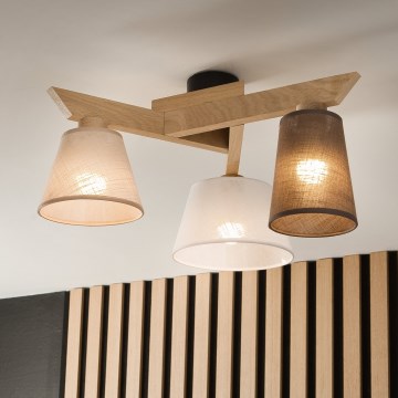 Brilagi - Lampadario a plafone ANTHONY 3xE14/40W/230V quercia
