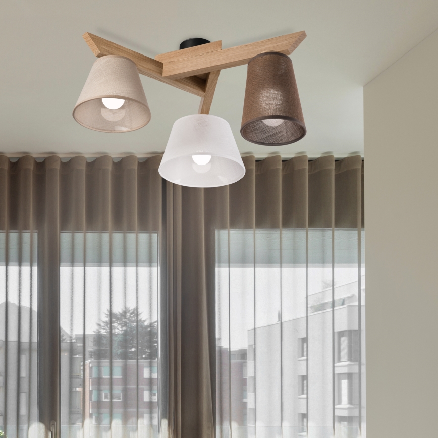 Brilagi - Lampadario a plafone ANTHONY 3xE14/40W/230V quercia