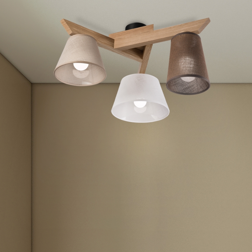 Brilagi - Lampadario a plafone ANTHONY 3xE14/40W/230V quercia