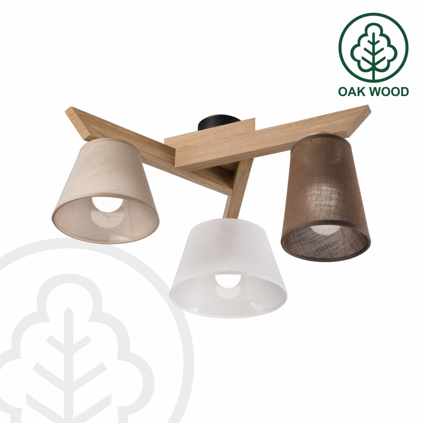 Brilagi - Lampadario a plafone ANTHONY 3xE14/40W/230V quercia