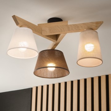 Brilagi - Lampadario a plafone ANTHONY 3xE14/40W/230V quercia