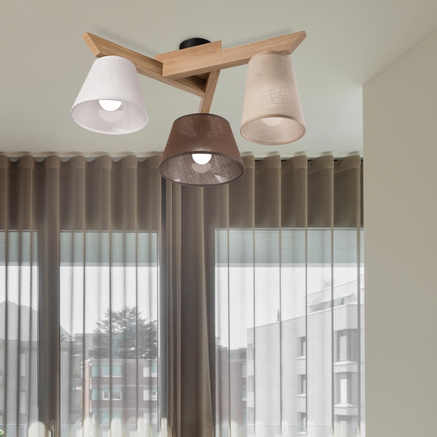 Brilagi - Lampadario a plafone ANTHONY 3xE14/40W/230V quercia