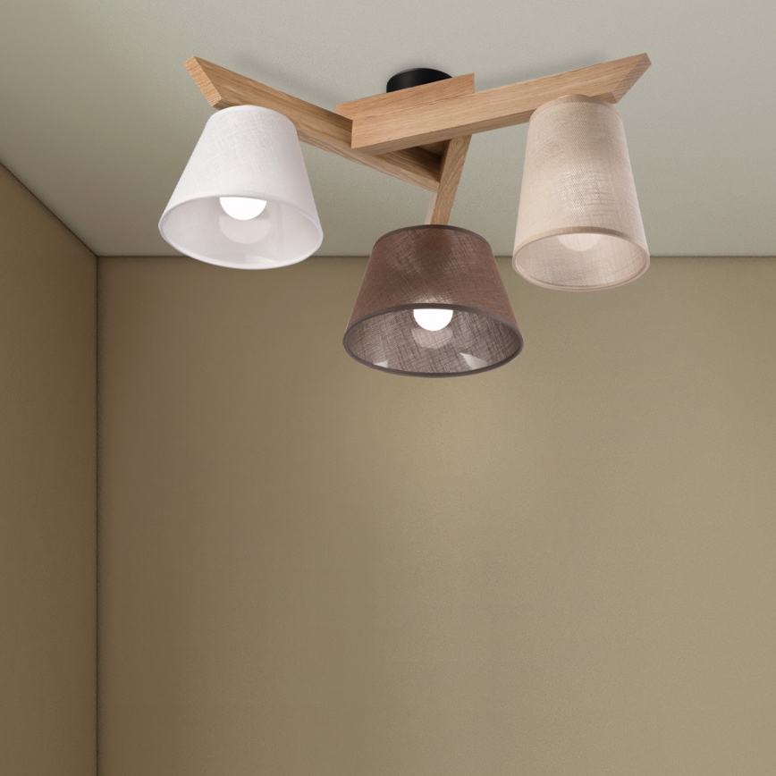 Brilagi - Lampadario a plafone ANTHONY 3xE14/40W/230V quercia