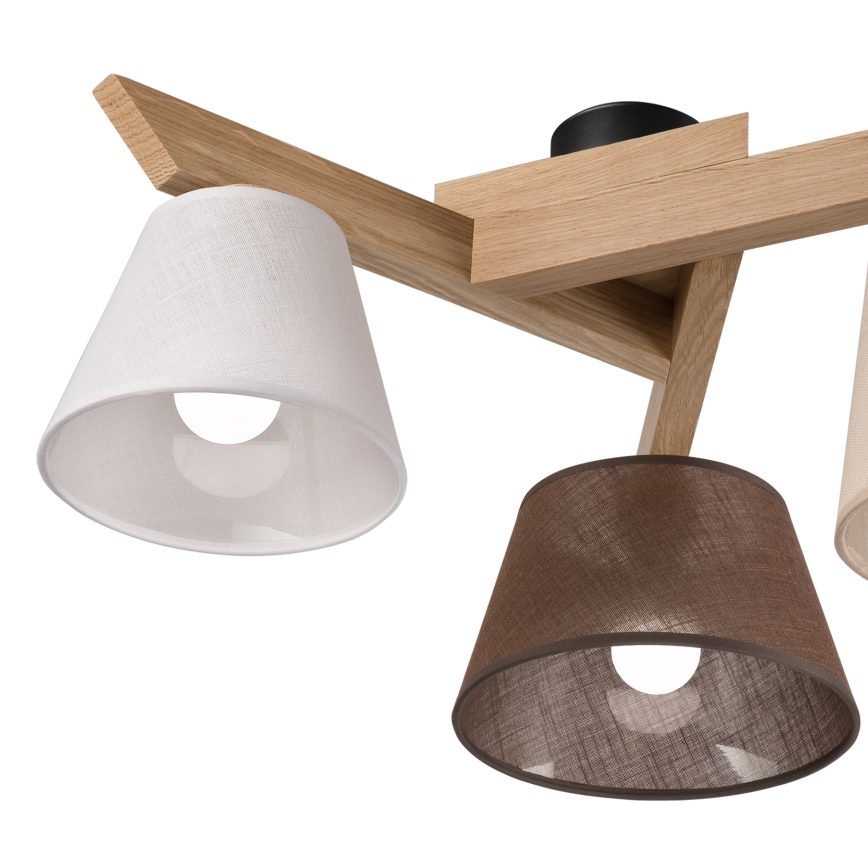 Brilagi - Lampadario a plafone ANTHONY 3xE14/40W/230V quercia