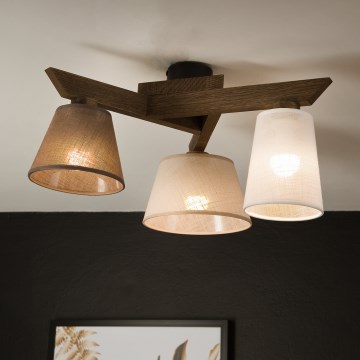 Brilagi - Lampadario a plafone ANTHONY 3xE14/40W/230V quercia