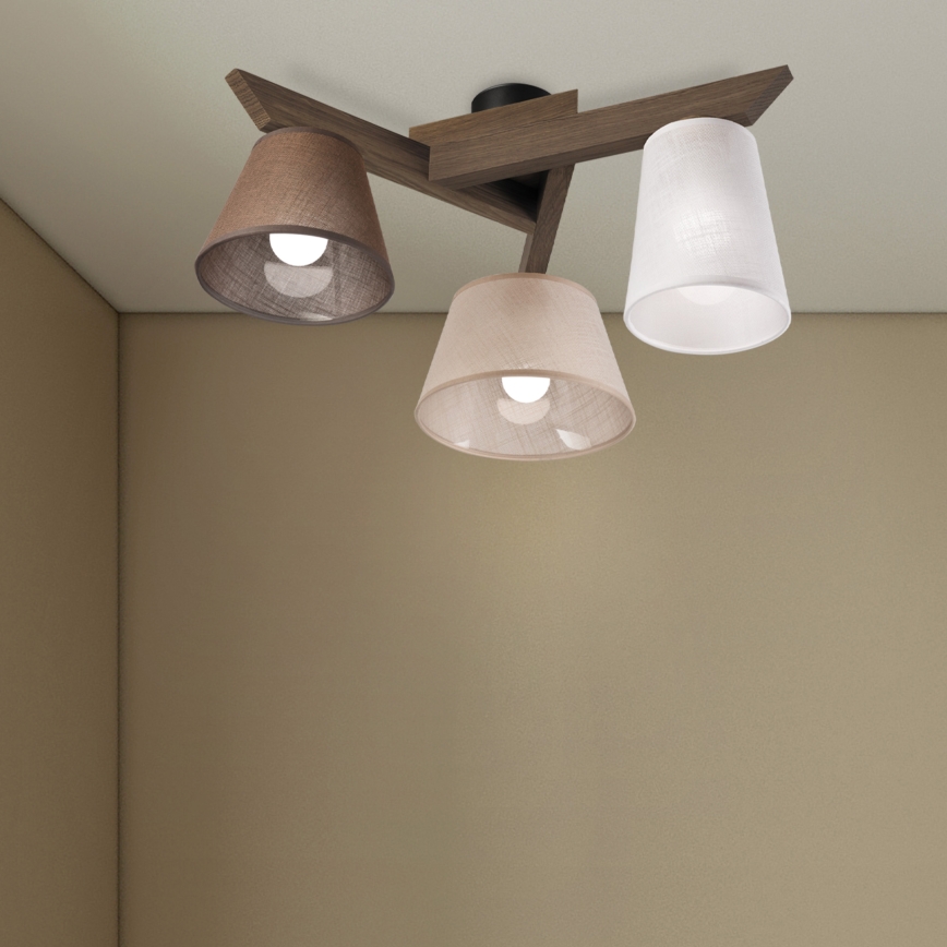 Brilagi - Lampadario a plafone ANTHONY 3xE14/40W/230V quercia