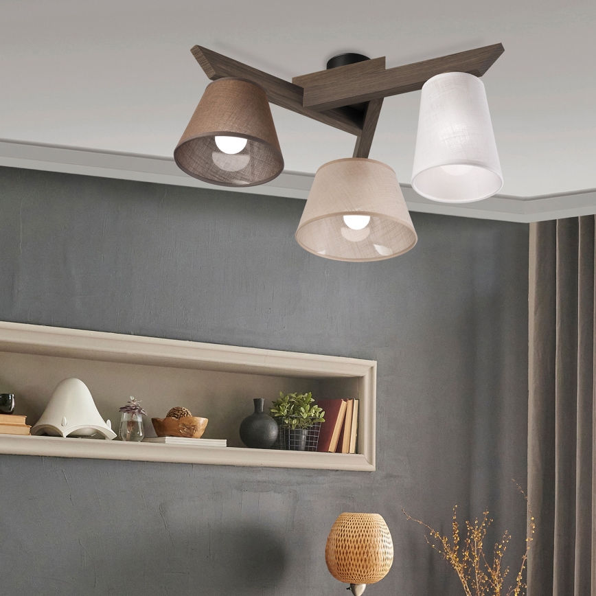 Brilagi - Lampadario a plafone ANTHONY 3xE14/40W/230V quercia