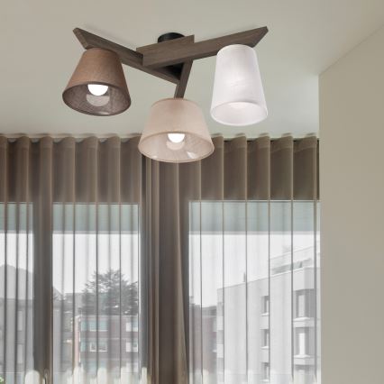 Brilagi - Lampadario a plafone ANTHONY 3xE14/40W/230V quercia