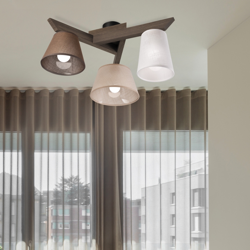 Brilagi - Lampadario a plafone ANTHONY 3xE14/40W/230V quercia