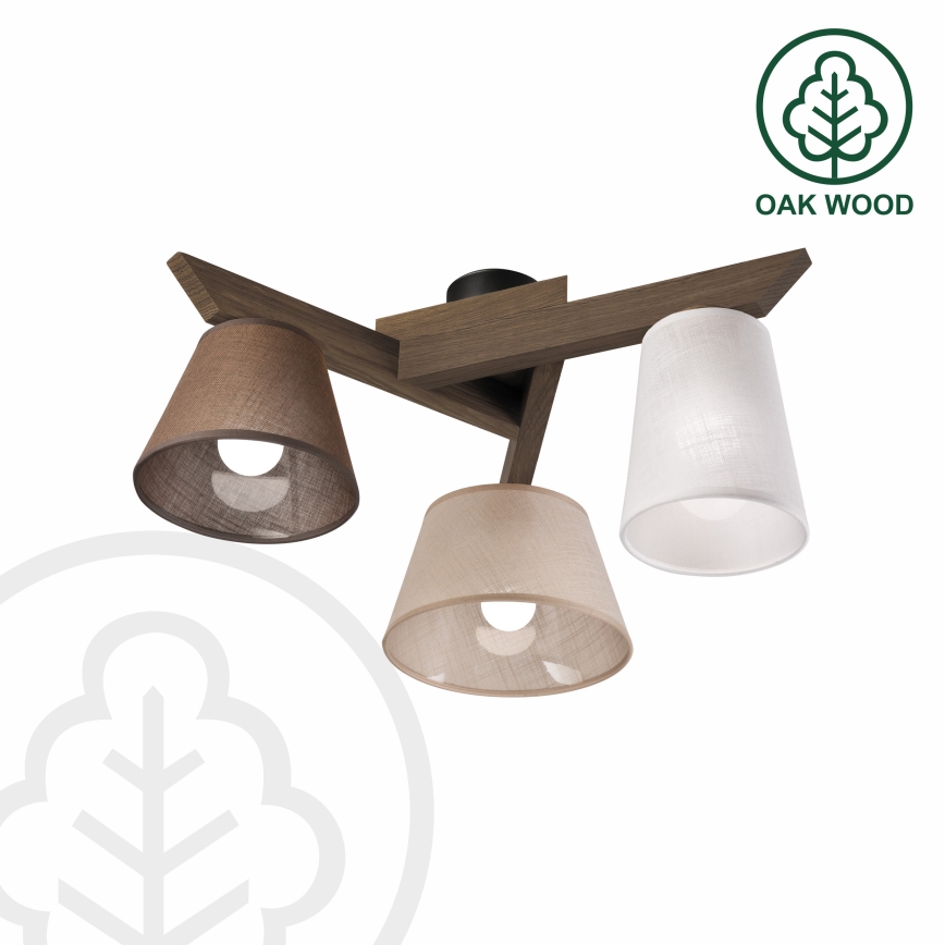 Brilagi - Lampadario a plafone ANTHONY 3xE14/40W/230V quercia