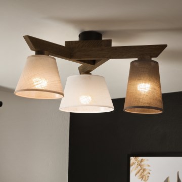 Brilagi - Lampadario a plafone ANTHONY 3xE14/40W/230V quercia