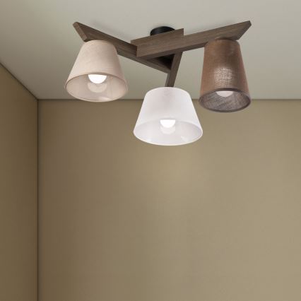 Brilagi - Lampadario a plafone ANTHONY 3xE14/40W/230V quercia