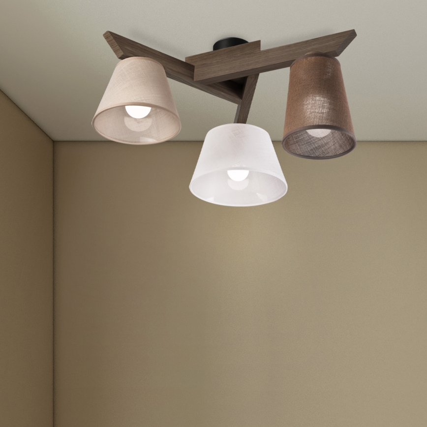 Brilagi - Lampadario a plafone ANTHONY 3xE14/40W/230V quercia