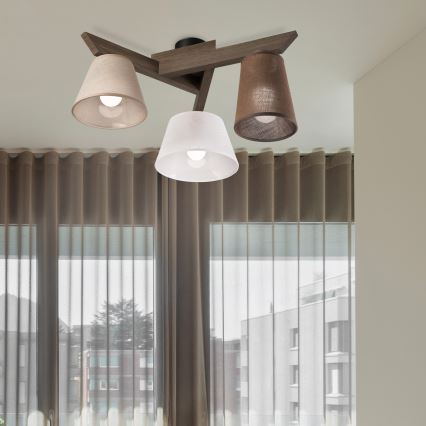 Brilagi - Lampadario a plafone ANTHONY 3xE14/40W/230V quercia